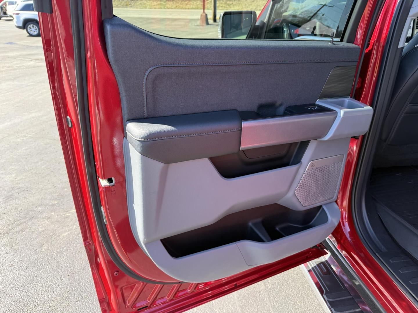 2025 Red Ford F-150 Lariat SuperCrew 4WD (1FTFW5L87SF) with an 3.5 V6 engine, 6A transmission, located at 8464 Route 219, Brockway, PA, 15824, (814) 265-1330, 41.226871, -78.780518 - Local 1-owner 2025 Ford F150 Crew Cab Lariat with ONLY 4300 miles. This truck stickered new for $70,000. Leather interior with cool/heated/power front seats. Navigation, 3.5/V6 Ecoboost, air condition, power equipment, tow package, bed cover/liner, Rear sliding window and much more. This Ford truck - Photo#11