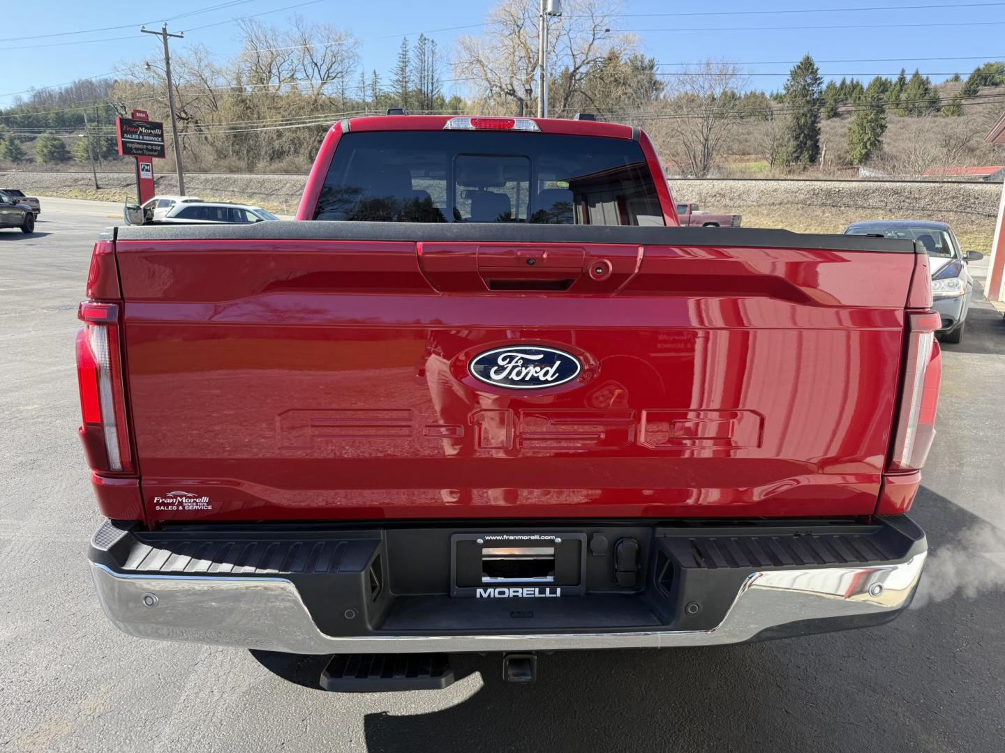 2025 Red Ford F-150 Lariat SuperCrew 4WD (1FTFW5L87SF) with an 3.5 V6 engine, 6A transmission, located at 8464 Route 219, Brockway, PA, 15824, (814) 265-1330, 41.226871, -78.780518 - Local 1-owner 2025 Ford F150 Crew Cab Lariat with ONLY 4300 miles. This truck stickered new for $70,000. Leather interior with cool/heated/power front seats. Navigation, 3.5/V6 Ecoboost, air condition, power equipment, tow package, bed cover/liner, Rear sliding window and much more. This Ford truck - Photo#14