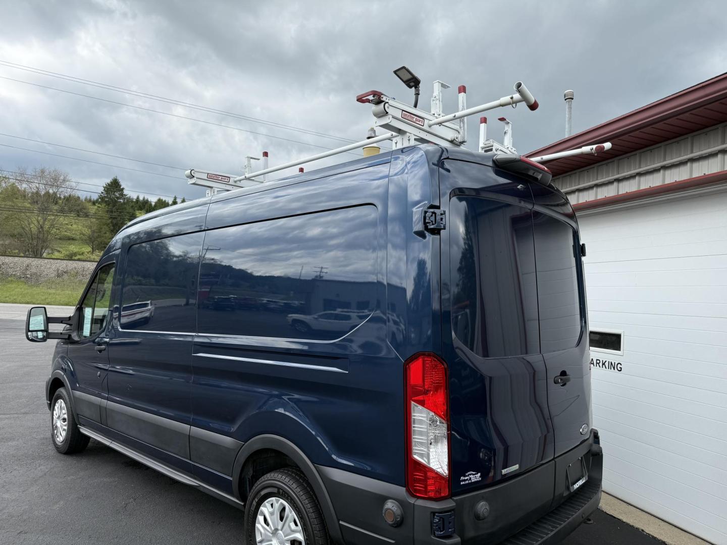 2020 Blue Ford Transit 250 Van Med. Roof w/Sliding Pass. 130-in. WB (1FTBR1CG7LK) with an 3.5L V6 DOHC 24V engine, 6A transmission, located at 8464 Route 219, Brockway, PA, 15824, (814) 265-1330, 41.226871, -78.780518 - Hard to find van and we have the right one...Stop in and check out this 2020 Ford T250 Med roof with ladder racks and inside bins. Good price and nice shape. - Photo#7