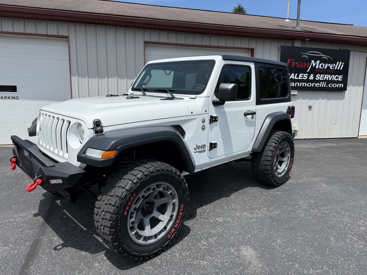2018 White Jeep Wrangler JK Sport 4WD (1C4GJXAG8JW) with an 3.6L V6 DOHC 24V FFV engine, 6SP transmission, located at 8464 Route 219, Brockway, PA, 15824, (814) 265-1330, 41.226871, -78.780518 - Good looking pre owned 2018 Jeep Wrangler Sport package lifted with a V6, air condition, power windows and locks, hard top and much more. 92,000 miles on this Jeep, which is serviced up and ready to go.- Photo#0